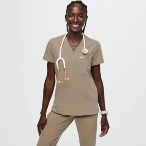 Figs Latte Scrubs Set NWT